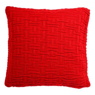 Red knit pillow discount cover